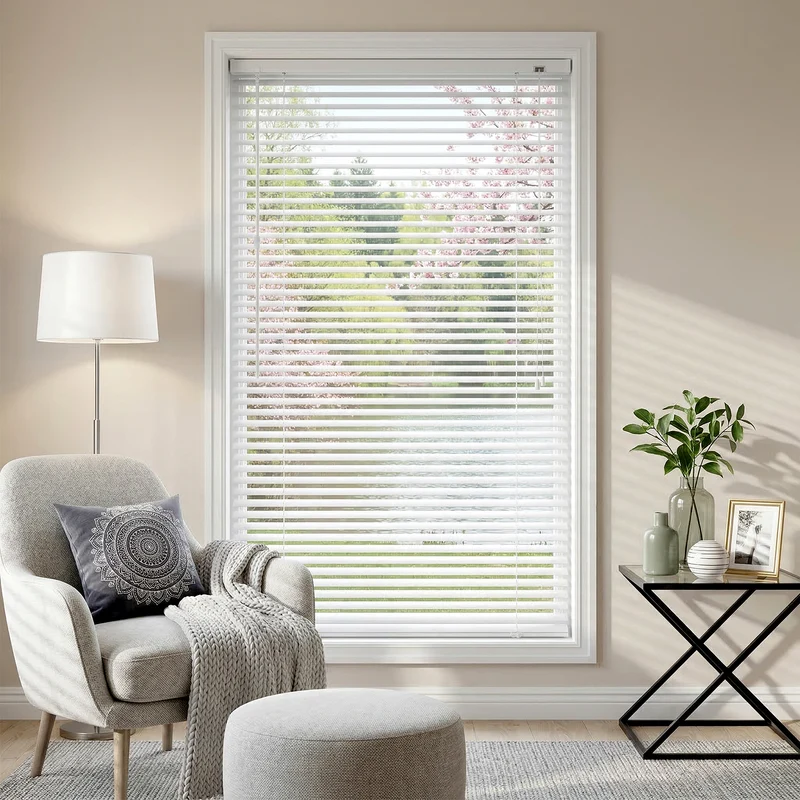 Sekey Aluminium Jalousie ohne Bohren – Klemmfix Jalousie für Fenster, 25 mm Alu-Lamellen, Lichtschutz & Sichtschutz, weiß