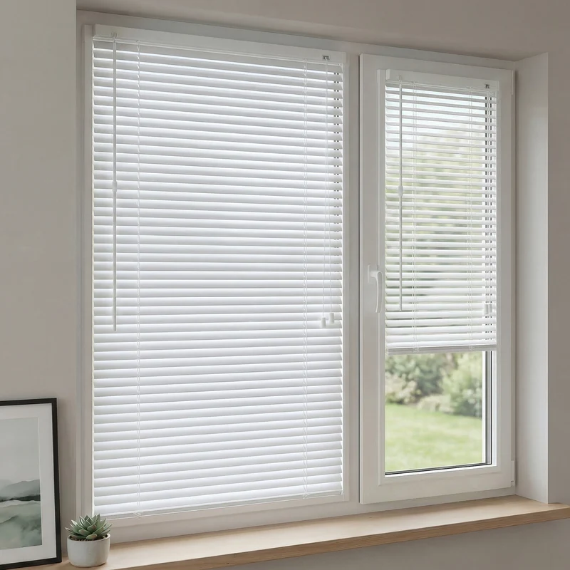 Sekey Aluminium Jalousie ohne Bohren – Klemmfix Jalousie für Fenster, 25 mm Alu-Lamellen, Lichtschutz & Sichtschutz, weiß