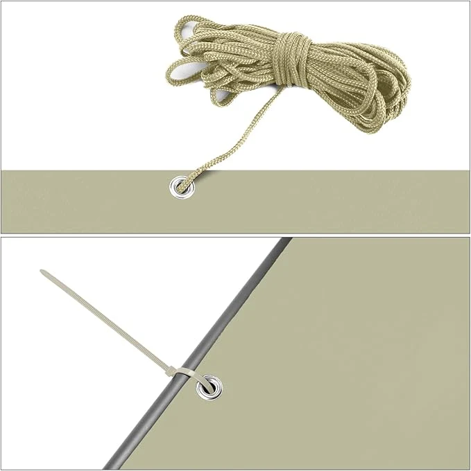 Sekey Balkon Sichtschutz Taupe – Wasserdichte Oxford Balkonabdeckung mit Nylon-Kabelbindern, UV-beständig, Blickdicht & Windschutz, Rostfreie Ösen, Einfach zu Installieren