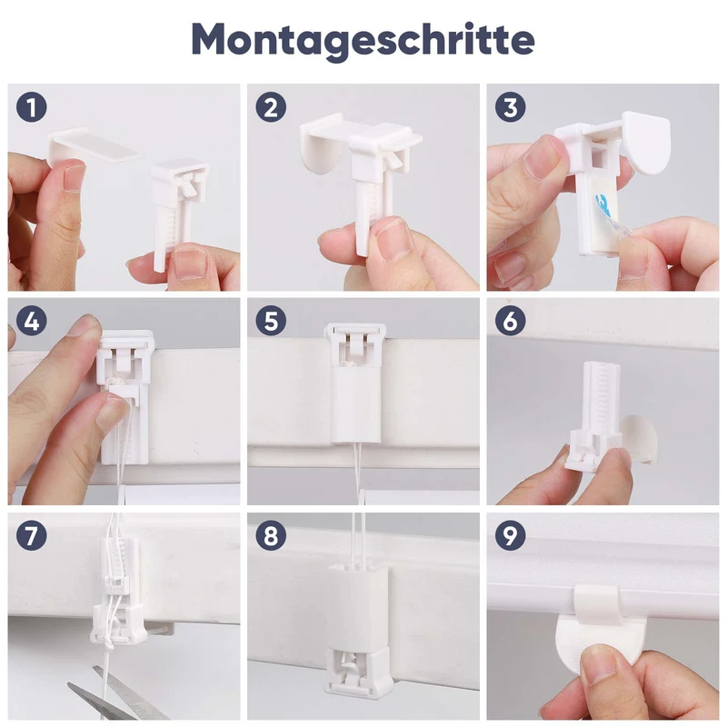 Sekey Plissee ohne Bohren Verdunkelungsplissee mit glatter, sichtlochfreier Vorderseite, flexibel von oben & unten verstellbar