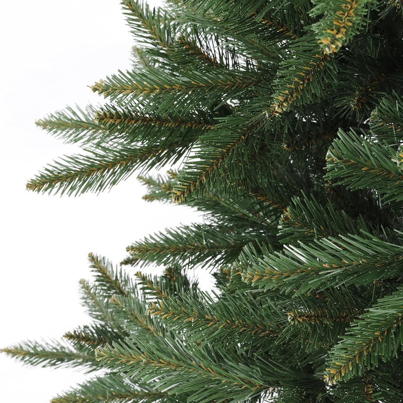 Salcar Künstlicher Weihnachtsbaum mit Holzständer, 150/180/210 cm, Realistischer PVC Christbaum, Pflegeleicht & Hochwertige Weihnachtsdekoration für Innenräume