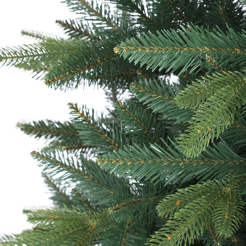 Salcar Künstlicher Weihnachtsbaum mit Holzständer, Premium PE+PVC Tannenbaum, Realistische & Dichte Optik, Einfacher Aufbau für Innenräume