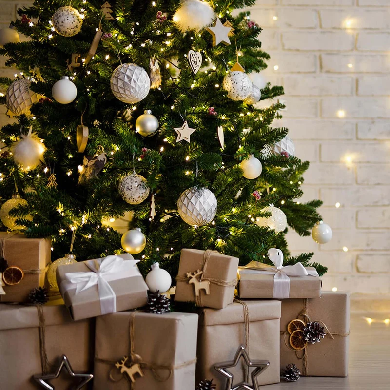 Salcar 3m LED Weihnachtsbaum-Lichterkette mit 10 Girlanden, Sternspitze & 360 LEDs – 8 Modi, Warmweiß, Sicher & Energiesparend