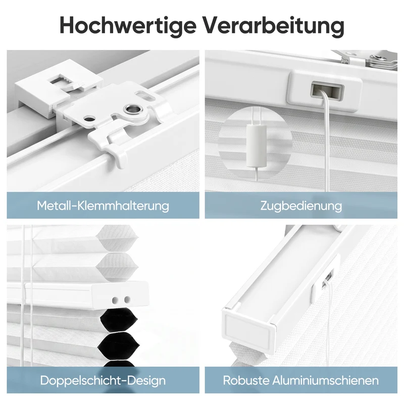 Sekey Wabenplissee Day & Night – Verdunkelung ohne Bohren, verspannt, Lichtschutz & Energiesparend