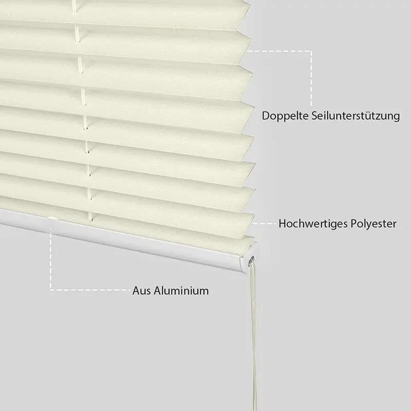 Sekey Plissee ohne Bohren, Beige