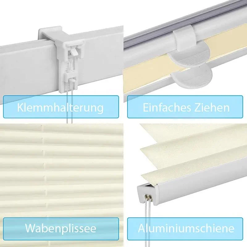Sekey Plissee ohne Bohren, Beige