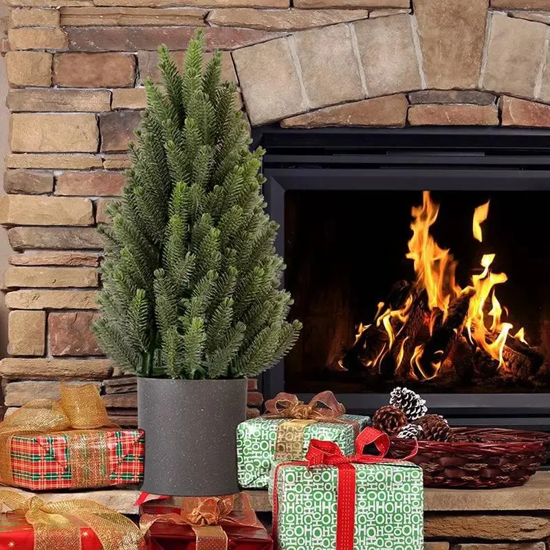 Salcar 50cm Künstlicher Weihnachtsbaum Kleinmit Basistopf, Nordmanntanne, aus 100% PE Spritzguss