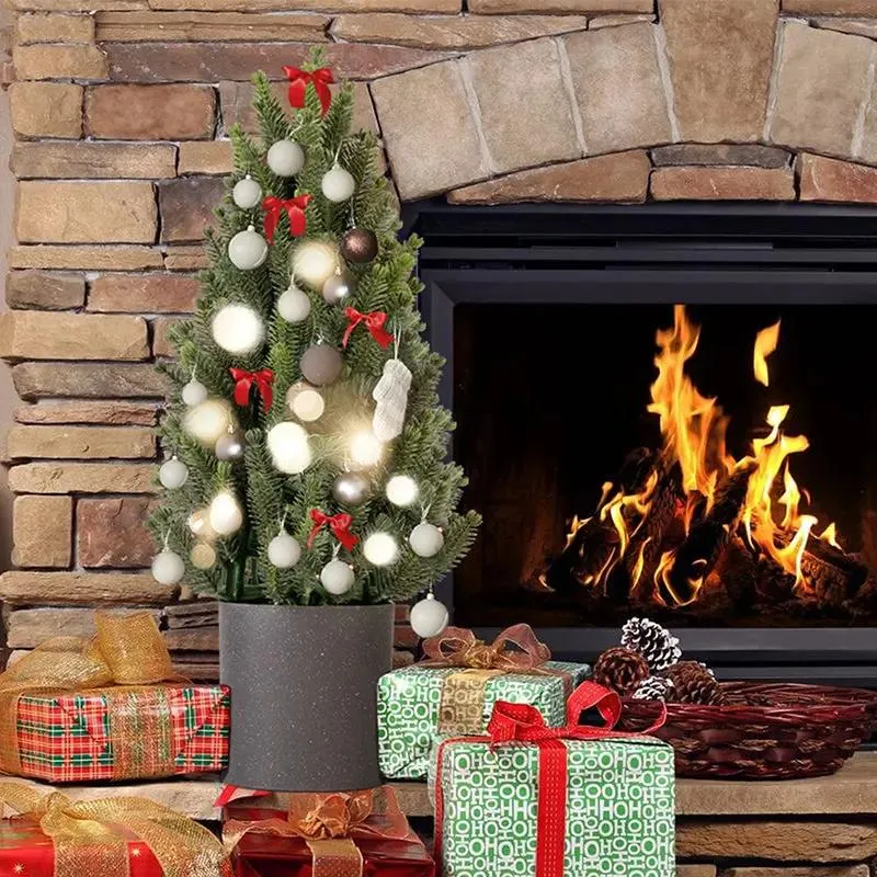 Salcar 50cm Künstlicher Weihnachtsbaum Kleinmit Basistopf, Nordmanntanne, aus 100% PE Spritzguss