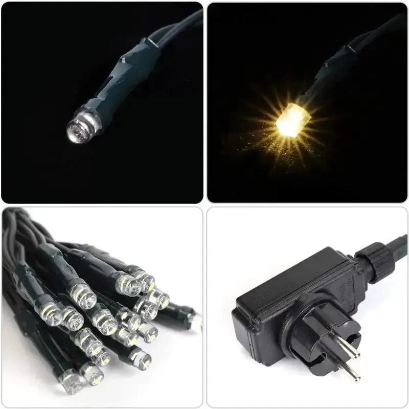 Salcar 1x1/2x2 m LED Lichternetz, 96/204 LEDs, 31V GS-zertifizierte Stromversorgung