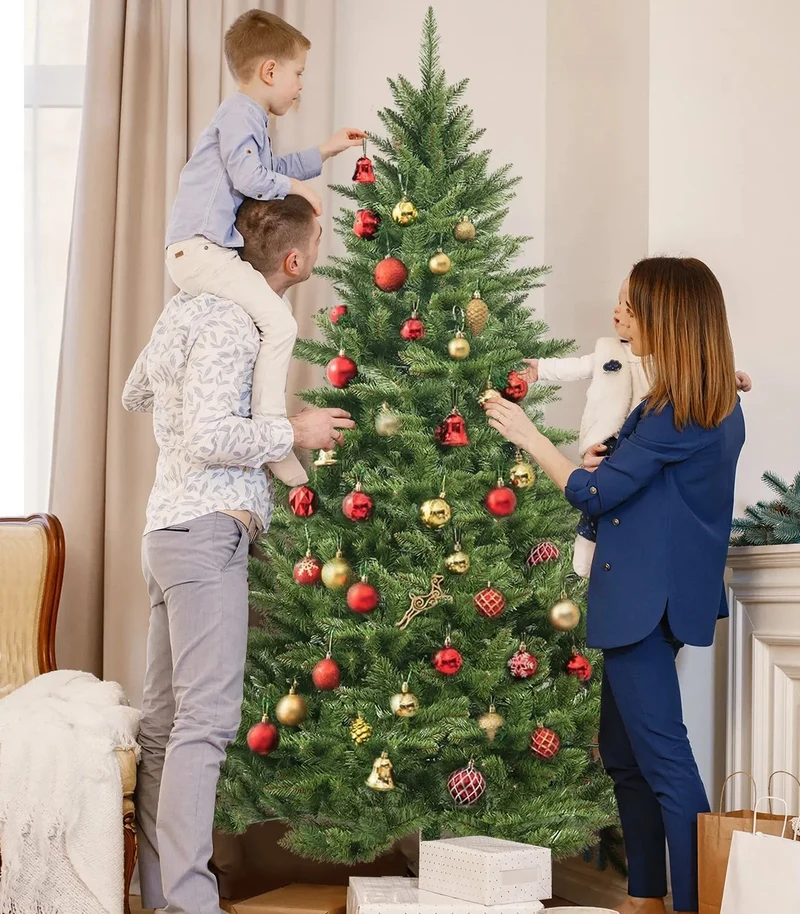 Salcar 180/210cm Künstlicher Weihnachtsbaum, Nordmanntanne, mit 560/760 Zweigen