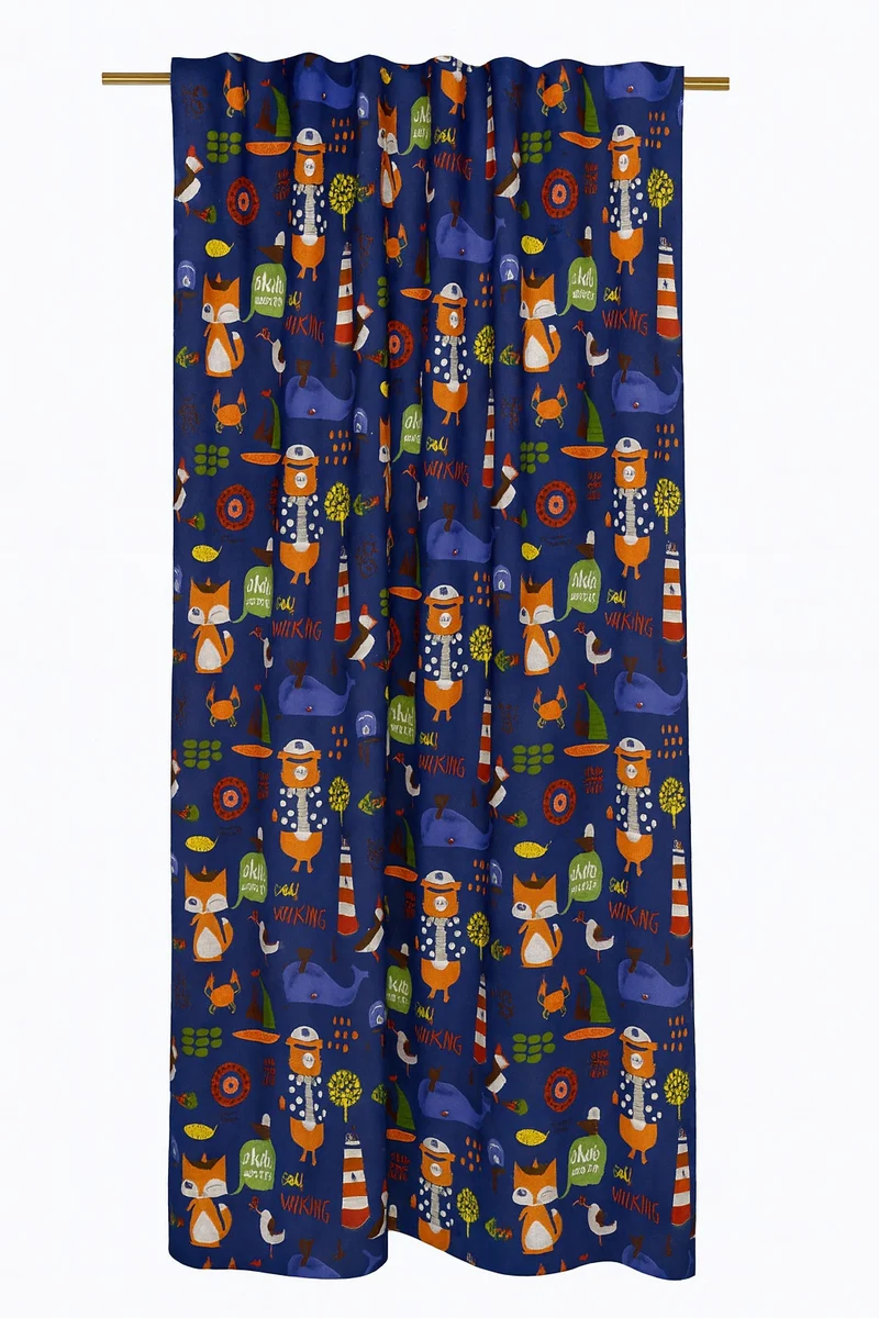 Schlaufenschal Ahoi blau BxH 135x175/245cm