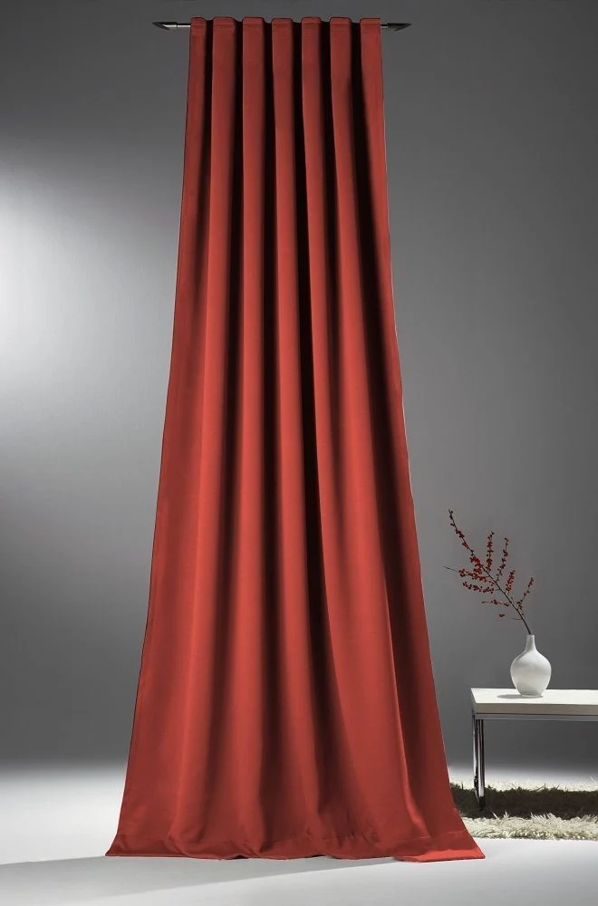 Verdunklungsvorhang Sopran U-Band blau und rot BxH 135x245 cm
