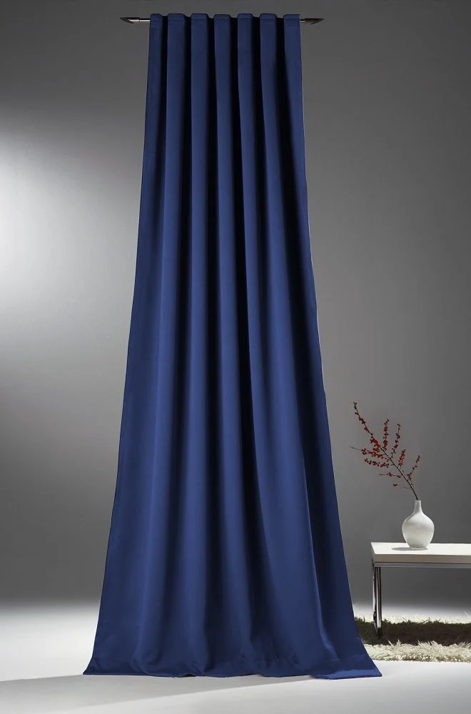 Verdunklungsvorhang Sopran U-Band blau und rot BxH 135x245 cm