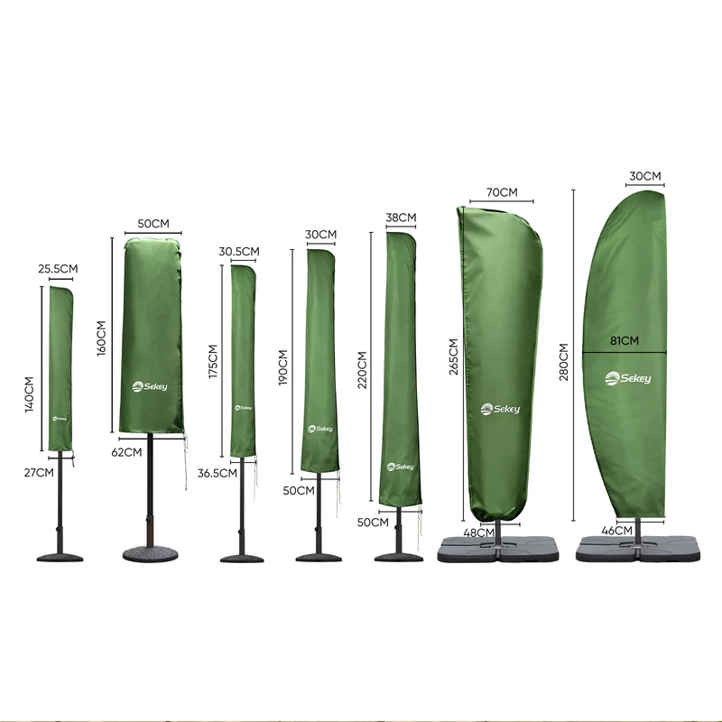Sekey 265 x 48/70 cm Schutzhülle für 300 cm Ampelschirm, aus Polyester-Gewebe