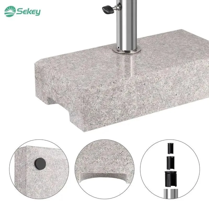Sekey 25 kg Granit Sonnenschirmständer für Halbrund Sonnenschirm
