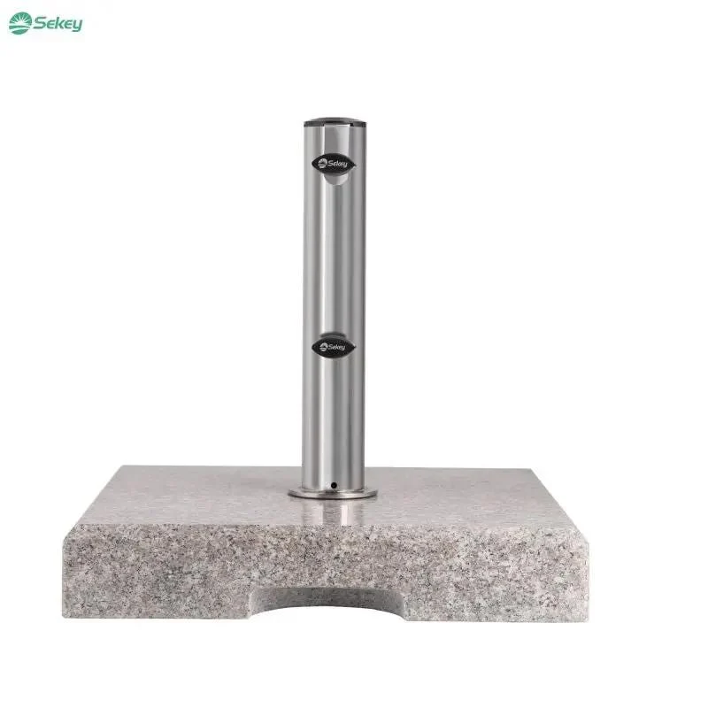 Sekey 25 kg Granit Sonnenschirmständer Eckig, für Schirmstock Ø 22 - 38 mm