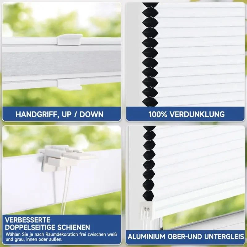 Sekey Wabenplissee ohne Bohren, zweifarbig, wendbar