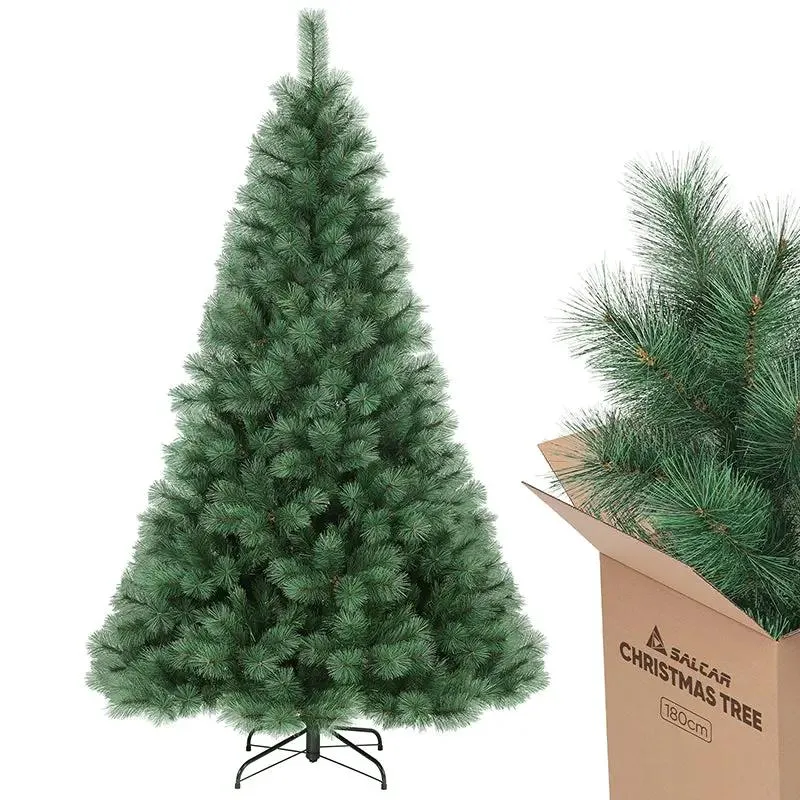 Salcar 180/210cm Künstlicher Weihnachtsbaum, Kiefer, mit 212/308 Kiefernnadeln und 120/264 PVC-Nadeln