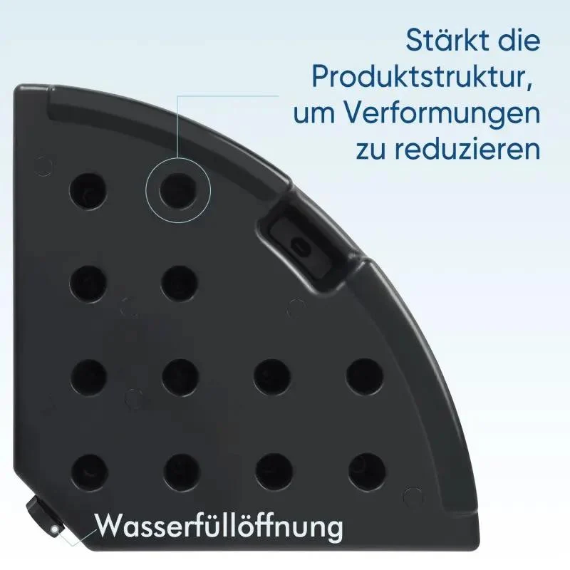 Sekey 4-teilig Schirmgewicht für Ampelschirm, befüllbar bis 76 kg