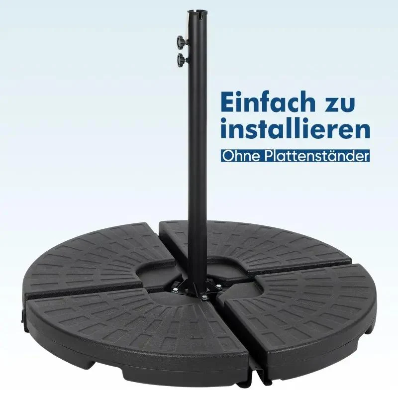 Sekey 4-teilig Schirmgewicht für Ampelschirm, befüllbar bis 76 kg