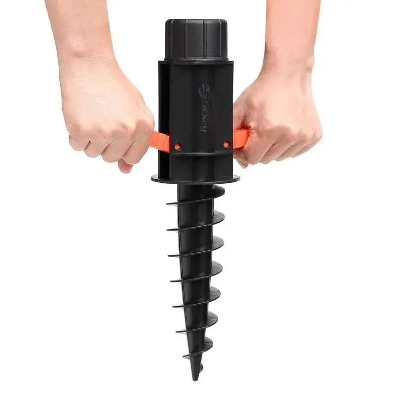 Sekey 22 mm - 32 mm Bodenhülse für Sonnenschirm, mit klappbaren Griffen und Aufhängehaken