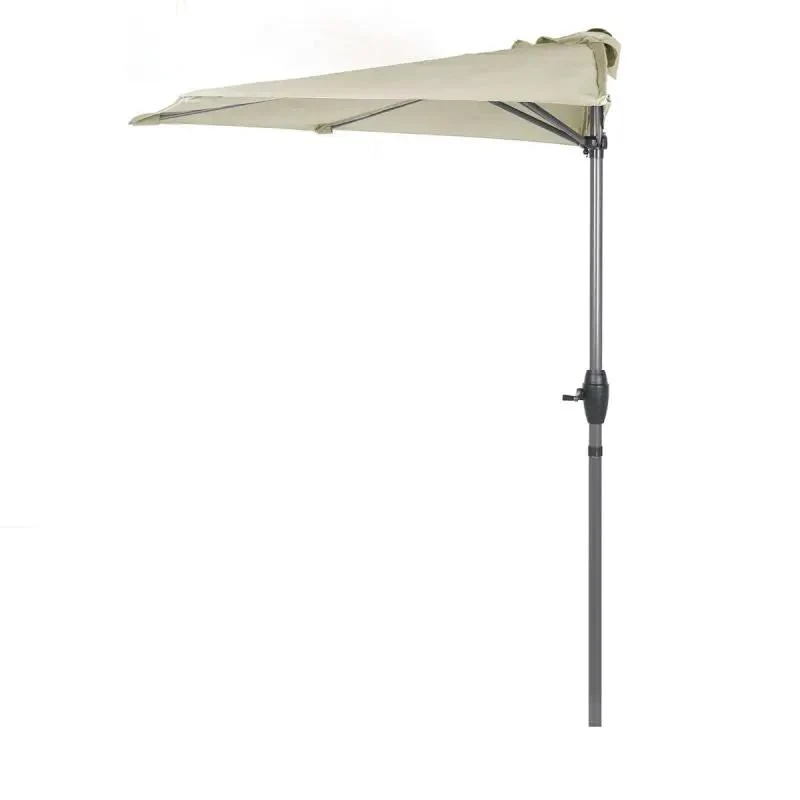 Sekey 270 cm Halbrund Sonnenschirm mit Kurbel, Sonnenschutz UV50+