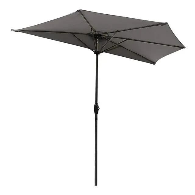 Sekey 270 cm Halbrund Sonnenschirm mit Kurbel, Sonnenschutz UV50+