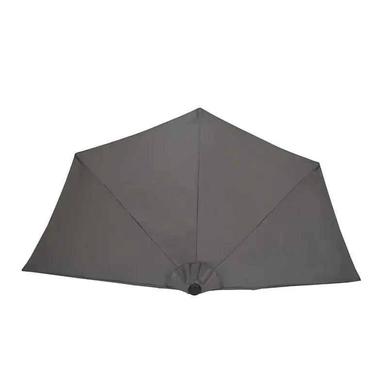 Sekey 270 cm Halbrund Sonnenschirm mit Kurbel, Sonnenschutz UV50+