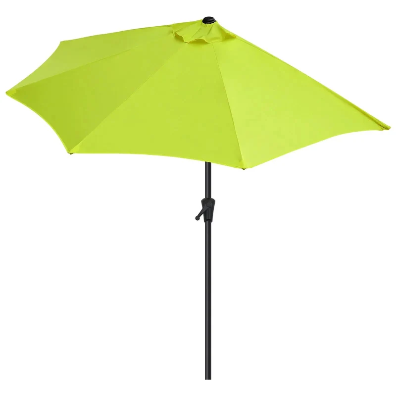 Sekey 270 cm Halbrund Sonnenschirm mit Kurbel, Sonnenschutz UV50+