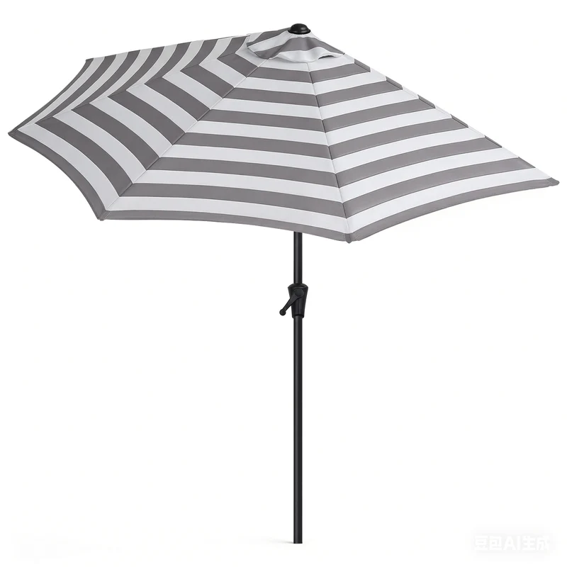 Sekey 270 cm Halbrund Sonnenschirm mit Kurbel, Sonnenschutz UV50+
