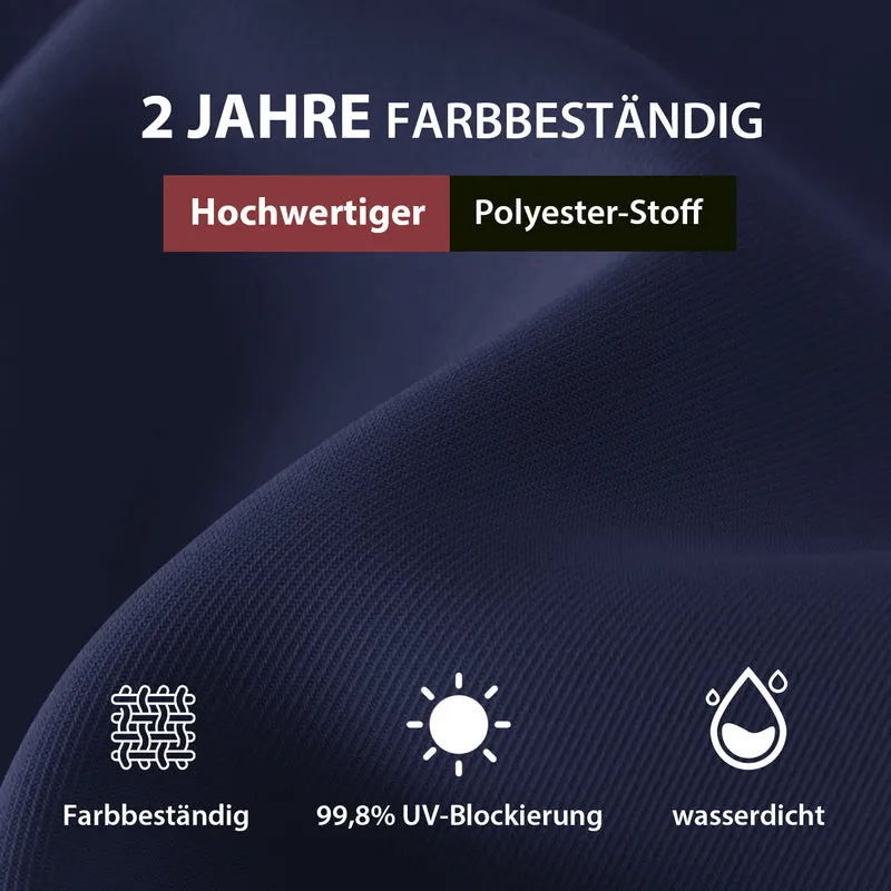 Sekey 300 x 200 cm Alu Sonnenschirm mit Kurbel, Sonnenschutz UV50+