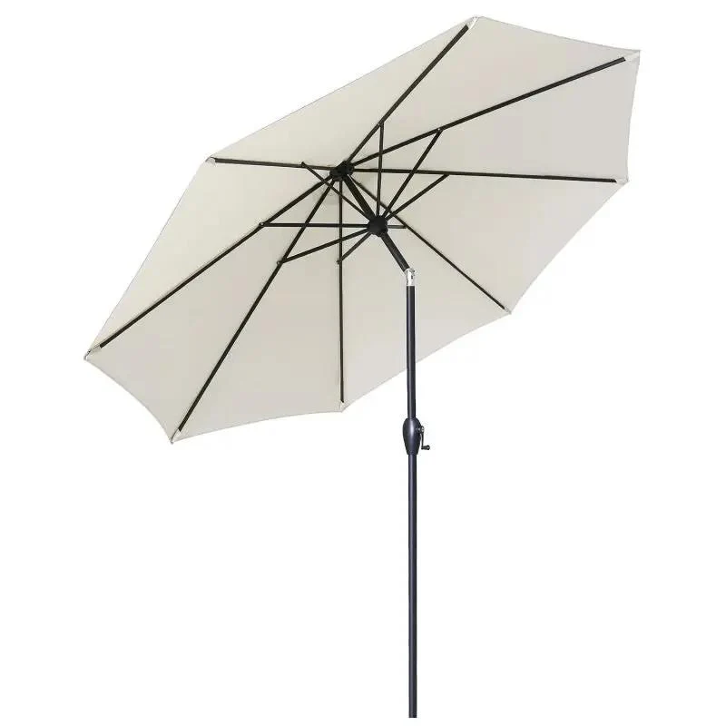Sekey 300 cm Sonnenschirm mit Kurbel, Sonnenschutz UV50+
