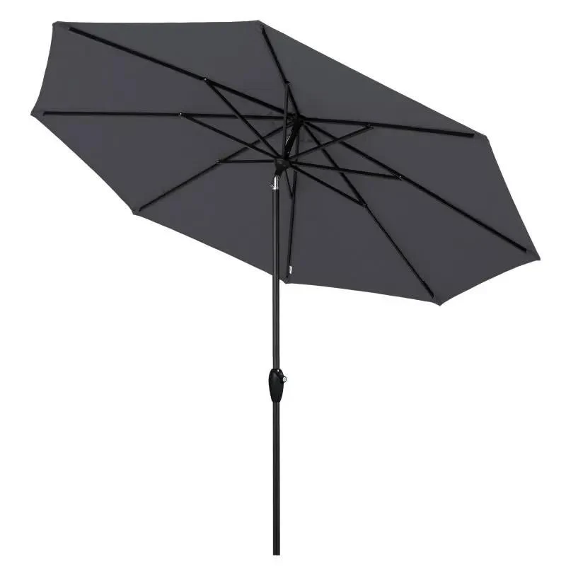 Sekey 300 cm Sonnenschirm mit Kurbel, Sonnenschutz UV50+