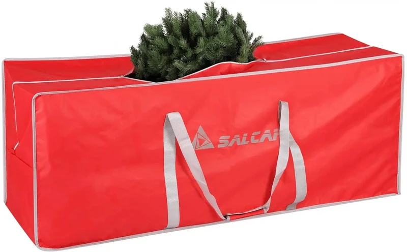 Salcar Große Weihnachtsbaum Aufbewahrungstasche, 130 * 40 * 50 cm Reisetasche Reißfeste Aufbewahrungstasche für Weihnachtsschmuck, Kleidung