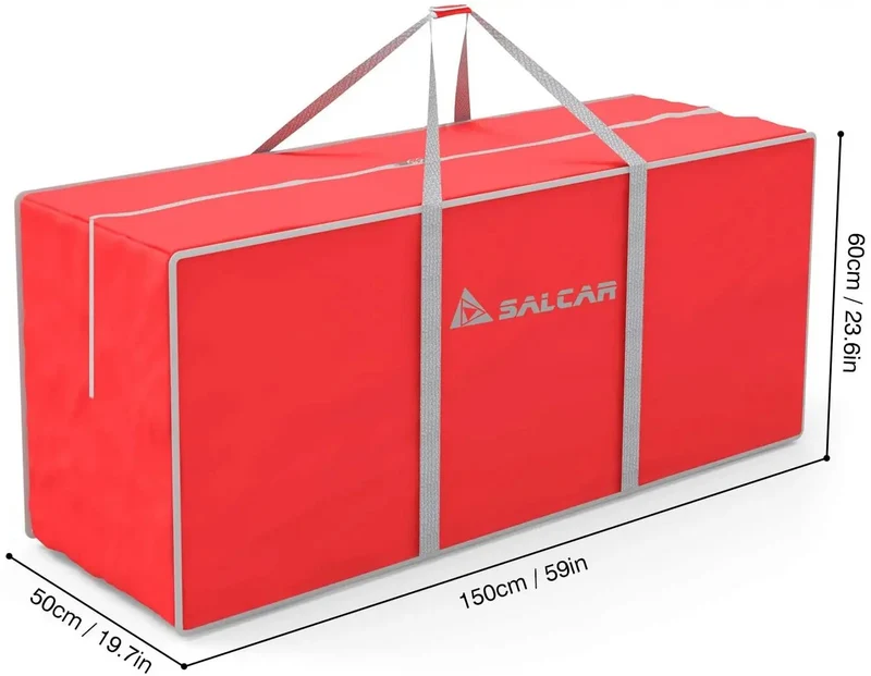 Salcar Große Weihnachtsbaum Aufbewahrungstasche, 130 * 40 * 50 cm Reisetasche Reißfeste Aufbewahrungstasche für Weihnachtsschmuck, Kleidung