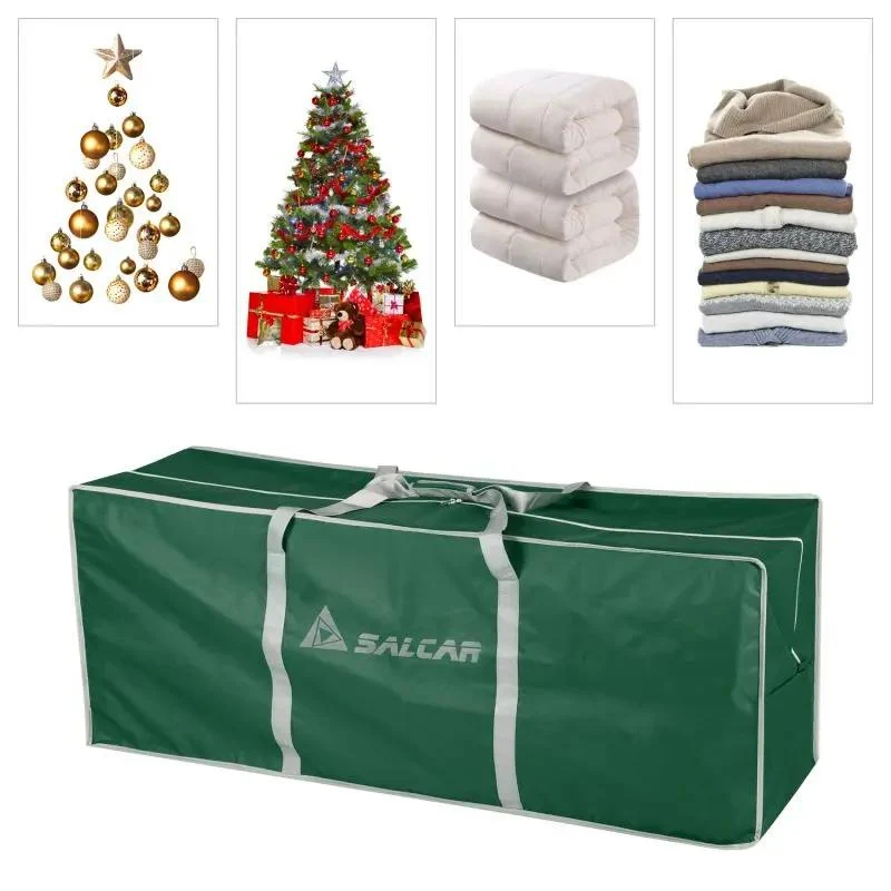Salcar Große Weihnachtsbaum Aufbewahrungstasche, 130 * 40 * 50 cm Reisetasche Reißfeste Aufbewahrungstasche für Weihnachtsschmuck, Kleidung