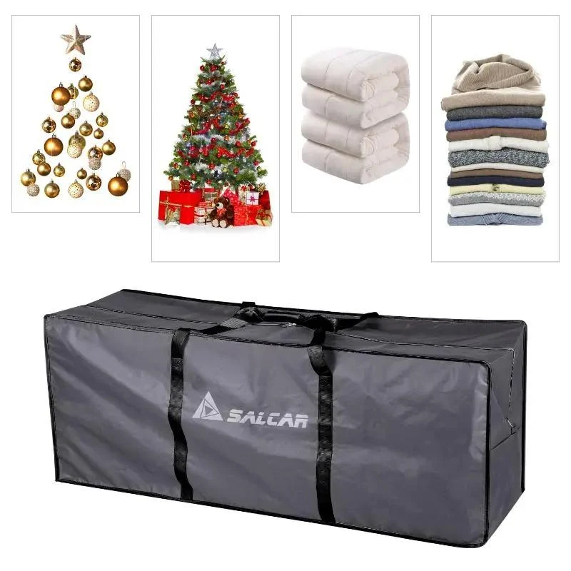 Salcar Große Weihnachtsbaum Aufbewahrungstasche, 130 * 40 * 50 cm Reisetasche Reißfeste Aufbewahrungstasche für Weihnachtsschmuck, Kleidung