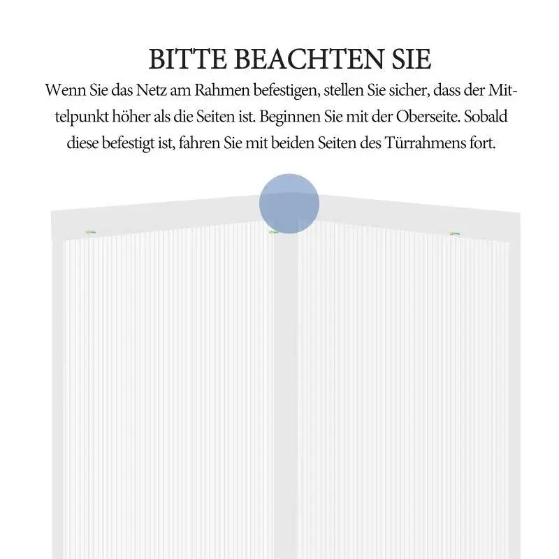 Sekey Kratzfest Magnet Fliegengitter Tür aus Polyester, Weiß