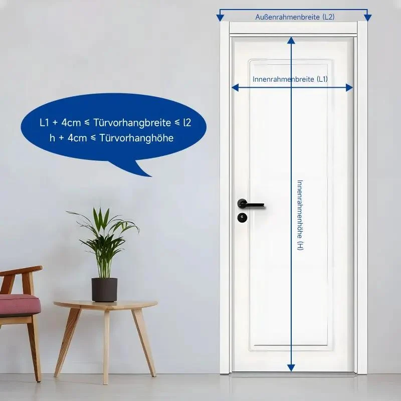 Sekey Kratzfest Magnet Fliegengitter Tür aus Polyester, Grau