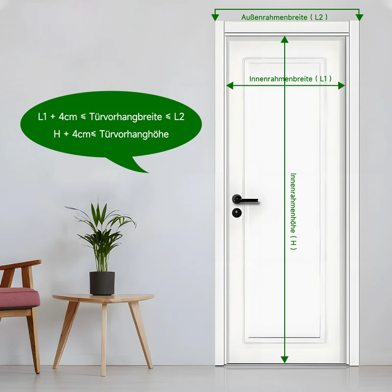 Sekey Zuschneidbar Magnet Fliegengitter Tür aus Polyester, Schwarz