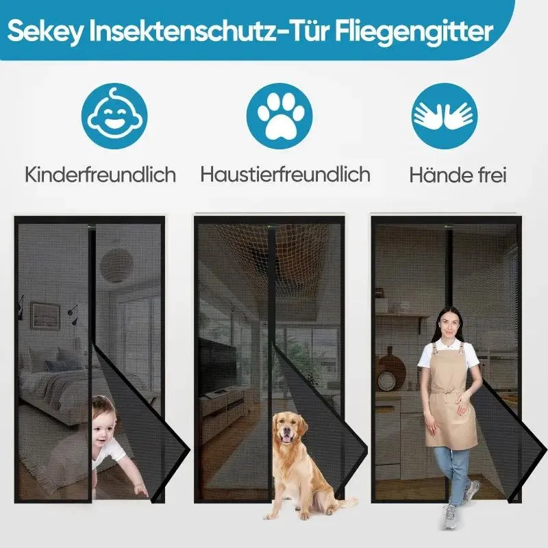 Sekey Kratzfest Magnet Fliegengitter, Breite nach Belieben zuschneidbar