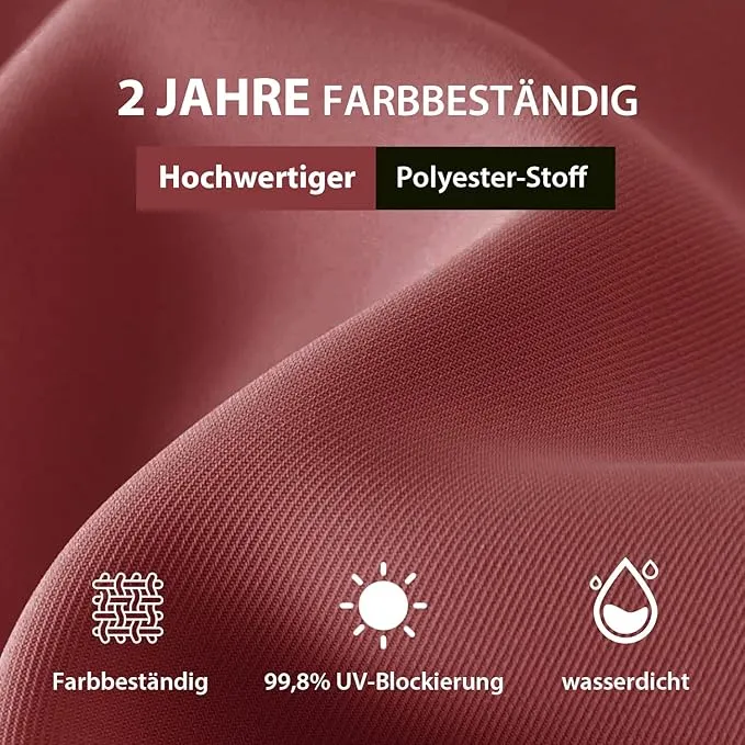 Sekey 180 x 130 cm Balkonschirm Rechteckig, Sonnenschutz UV50+