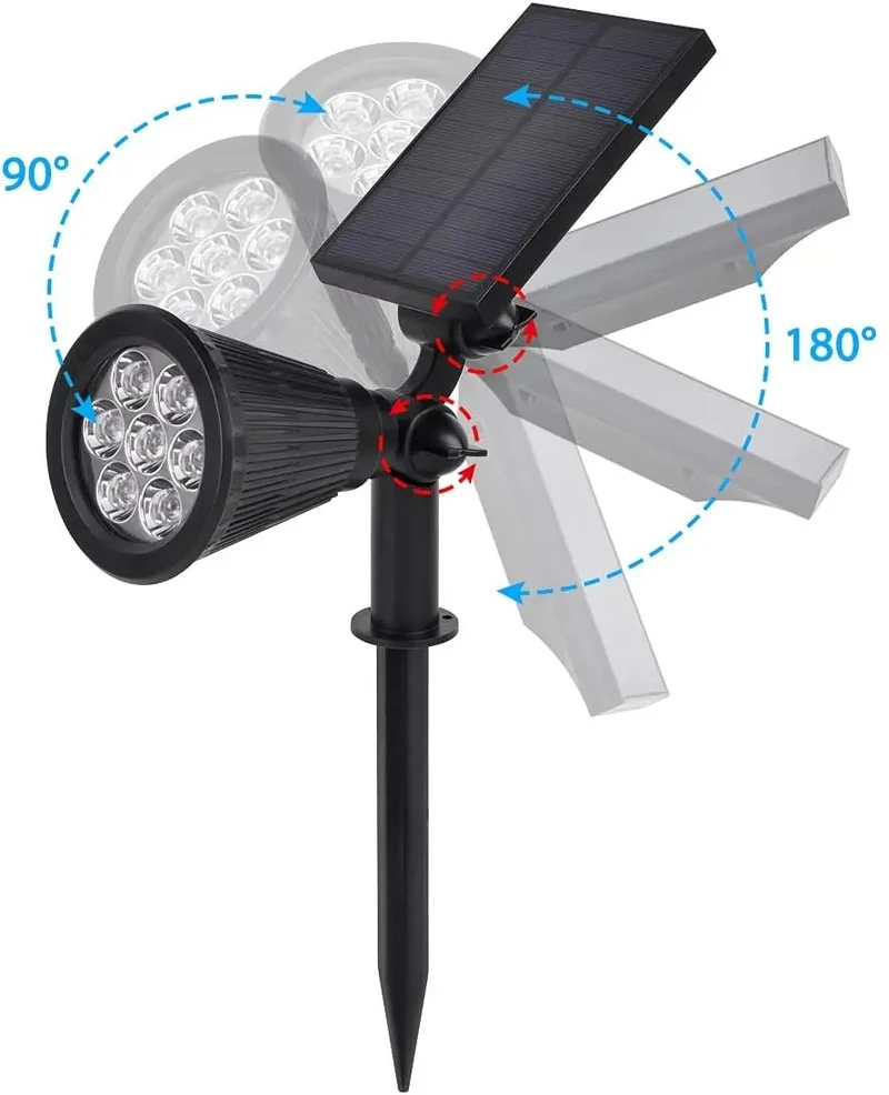 Salcar 2er Set LED Solar Gartenleuchte, mit 1800 mAh Akku