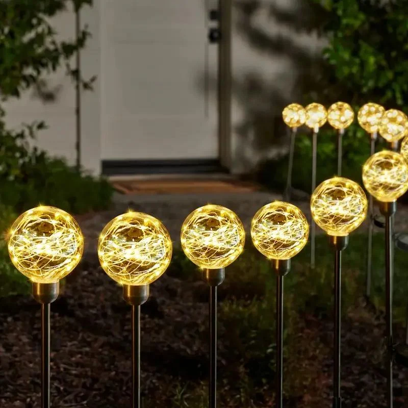 Salcar 2er/4er Set LED Solar Gartenleuchte mit Wunschkugel-Effekt