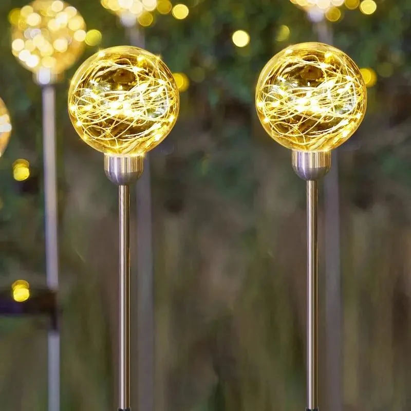 Salcar 2er/4er Set LED Solar Gartenleuchte mit Wunschkugel-Effekt