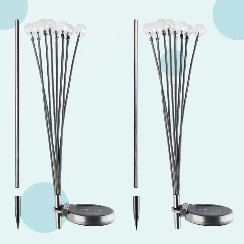 Salcar 2er Set LED Solar Gartenleuchte mit Blasen-Kugeln
