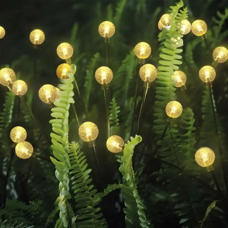 Salcar 2er Set LED Solar Gartenleuchte mit Blasen-Kugeln