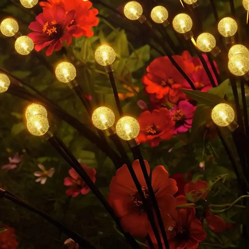 Salcar 2er Set LED Solar Gartenleuchte mit Blasen-Kugeln