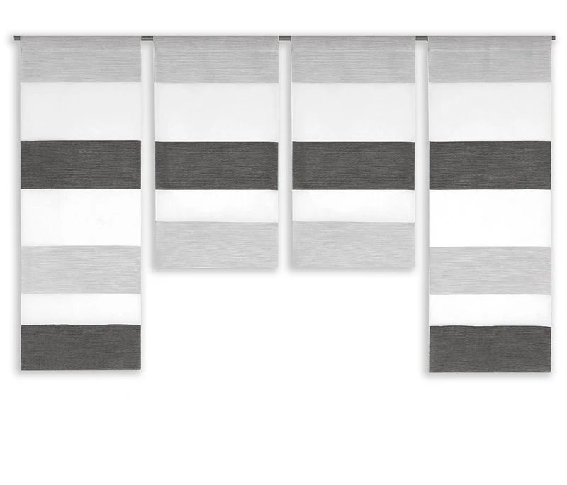Design Mini Flächenvorhang Set anthrazit grau 2291