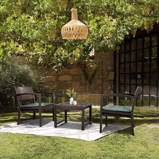 Sekey 3-teilig Gartenmöbel Set, 2 Gartenstühle und Gartentisch